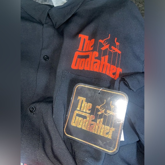 The Godfather Men's Rayon Shirt with Short Sleeves - Picture 2 of 5